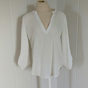 3/4 sleeved Ivory top
